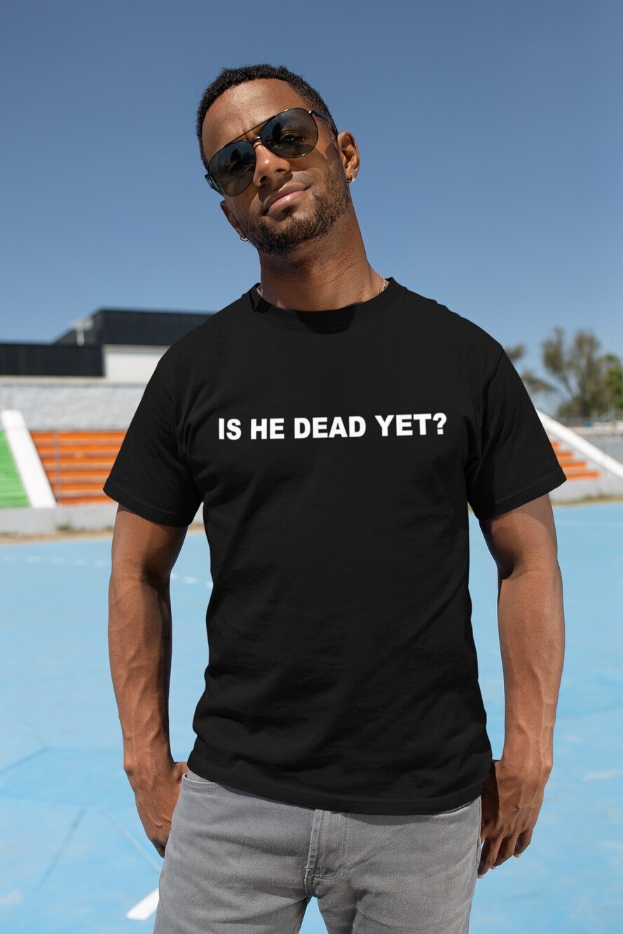 Joan Baez Is He Dead Yet T-Shirt Black